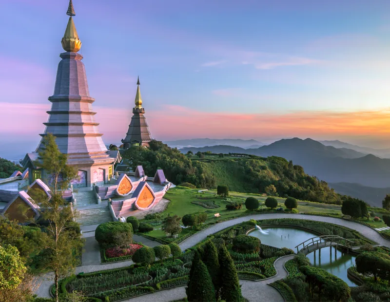 Lush jungle scenery in Northern Thailand Chiang Mai