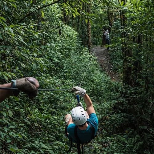 Zipline activity in Krabi jungle Thailand