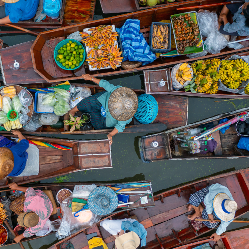 Bangkok Floating Market in Thailand