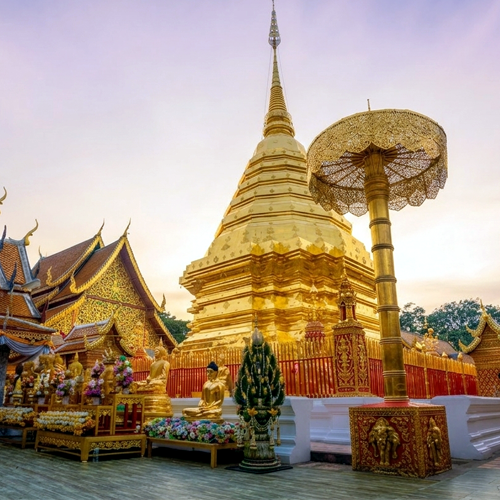 Wat Phra That Doi Suthep temple overlooking Chiang Mai