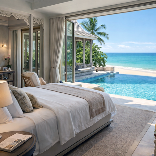 Devasom Khao Lak beachfront pool villa with ocean view private pool and luxury tropical design Thailand